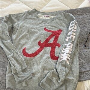 Victoria's Secret PINK Gray Sweatshirt with Red Logo